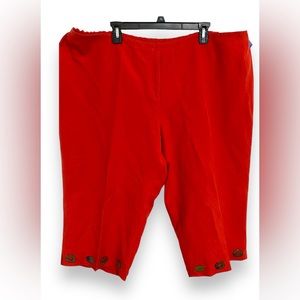 Women Linen Capri Pants 24W Oversized  Women trousers Pants Big & Tall